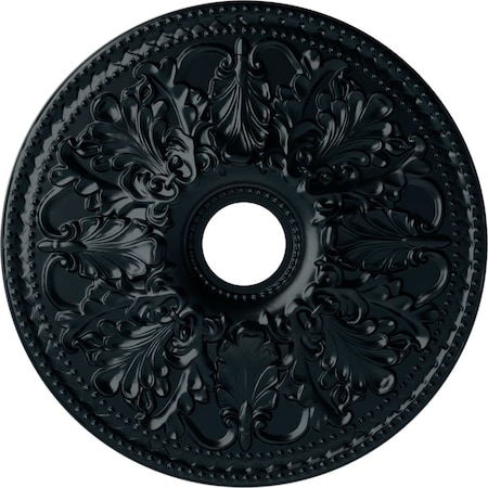 Ekena Millwork Ashley Ceiling Medallion (Fits Canopies up to 4 3/4"), 23 7/8"OD x 4"ID x 2 1/8"P, Night Shade CM23ASNSF